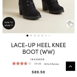 Torrid wide width lace up boots